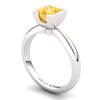 Citrine Artisanal Watchtower Solitaire Ring
