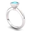 Blue Topaz Artisanal Imperial Cone Solitaire Ring