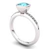 Blue Topaz Elite Imperial Cone Solitaire Ring