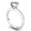 White Topaz Elite The Eye of Venus Solitaire Ring