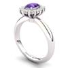 Amethyst Artisanal Royal Heritance Silver Engagement Ring