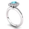 Blue Topaz Elite The Royal Heritance Silver Engagement Ring
