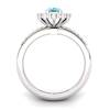 Blue Topaz Elite The Royal Heritance Silver Engagement Ring