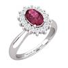 Garnet Artisanal The Royal Heritance Silver Engagement Ring