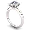 White Topaz Artisanal The Royal Heritance Silver Engagement Ring