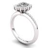 White Topaz Elite The Royal Heritance Silver Engagement Ring