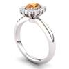 Artisanal The Royal Heritance Silver Citrine Engagement Ring