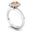 Elite The Royal Heritance Silver Citrine Engagement Ring