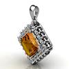 Genuine Natural Citrine Squarish Cluster Pendant