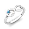 Blue Topaz Infinity Love Ring