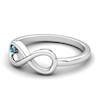 Blue Topaz Infinity Love Ring