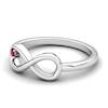 Pink Tourmoline Infinity Love Ring