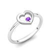 Amethyst Lovably Heart Ring