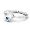 Blue Topaz Lovably Heart Ring