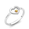 Lovably Heart Citrine Ring
