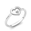 White Topaz Lovably Heart Ring