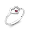 Garnet Lovably Heart Ring