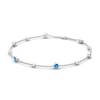 Sterling Silver Blue Topaz Orbit Bracelet