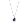 Princess Kate Blue Sapphire White Gold Necklace