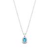 Queen Isabella Aqua Blue Topaz Silver Pendant