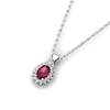 Cleopatra Red Garnet Silver Pendant