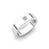 Esteban Sterling Silver White Sapphire Men’s Ring