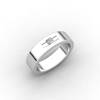 Esteban Sterling Silver White Sapphire Flush Ring