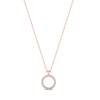 Rose Gold Luxe Round Necklace with White Stones