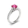 White Gold Brilliant Cut Pink Sapphire Engagement Ring Vera