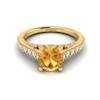 Yellow Gold Brilliant Cut Yellow Sapphire Engagement Ring Vera