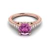 Rose Gold Brilliant Cut Pink Sapphire Engagement Ring Vera