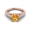 Rose Gold Brilliant Cut Yellow Sapphire Engagement Ring Vera