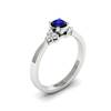 White Gold Brilliant Cut Blue Sapphire Engagement Ring Jasmine