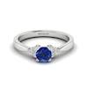 White Gold Brilliant Cut Blue Sapphire Engagement Ring Jasmine
