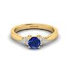 Yellow Gold Brilliant Cut Blue Sapphire Engagement Ring Jasmine