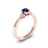 Rose Gold Brilliant Cut Blue Sapphire Engagement Ring Jasmine