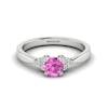 White Gold Brilliant Cut Pink Sapphire Engagement Ring Jasmine