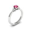 White Gold Brilliant Cut Pink Sapphire Engagement Ring Jasmine