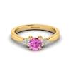 Yellow Gold Brilliant Cut Pink Sapphire Engagement Ring Jasmine