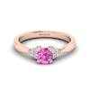 Rose Gold Brilliant Cut Pink Sapphire Engagement Ring Jasmine