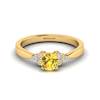 Yellow Gold Brilliant Cut Yellow Sapphire Engagement Ring Jasmine