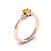 Rose Gold Brilliant Cut Yellow Sapphire Engagement Ring Jasmine