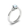 White Gold Brilliant Cut Aquamarine Engagement Ring Jasmine