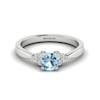 White Gold Brilliant Cut Aquamarine Engagement Ring Jasmine
