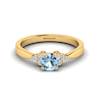 Yellow Gold Brilliant Cut Aquamarine Engagement Ring Jasmine
