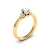 Yellow Gold Brilliant Cut Aquamarine Engagement Ring Jasmine