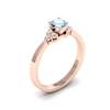 Rose Gold Brilliant Cut Aquamarine Engagement Ring Jasmine