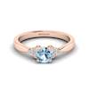 Rose Gold Brilliant Cut Aquamarine Engagement Ring Jasmine