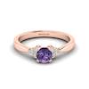Rose Gold Brilliant Cut Amethyst Engagement Ring Jasmine