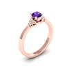 Rose Gold Brilliant Cut Amethyst Engagement Ring Jasmine